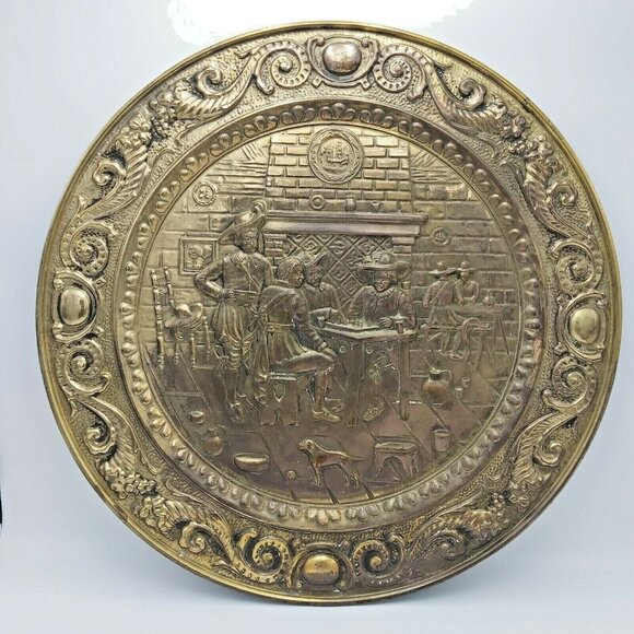 Peerage Embossed Brass Plate Made in England Chess At The Pub England 25 inch - Picture 1 of 8
